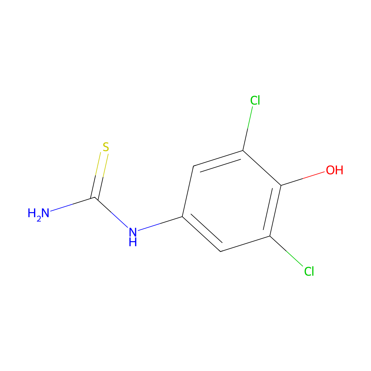 1-(3,5-Dichloro-4-hydroxyphenyl)thiourea molecular structure, CAS 1240673-08-8