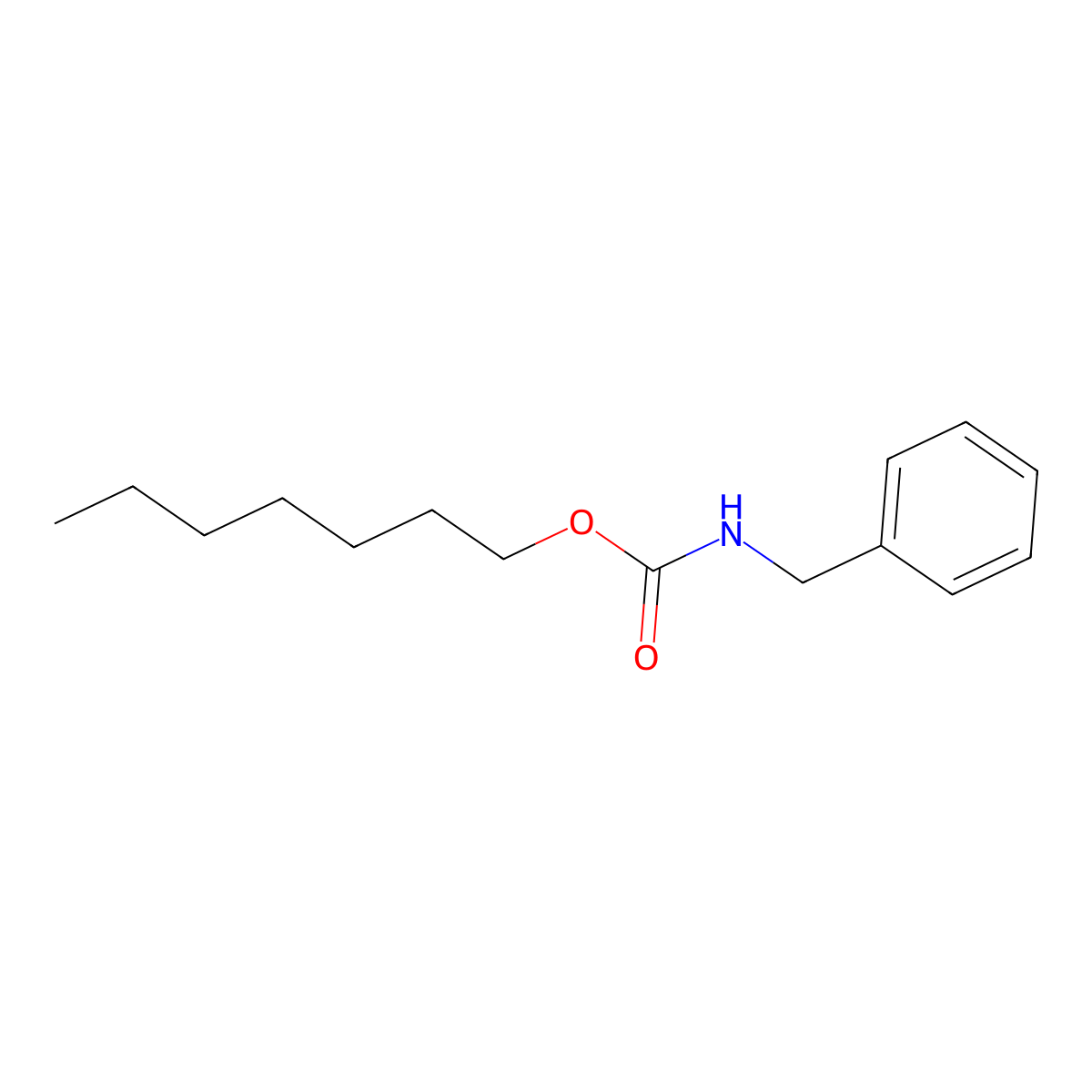 Carbamic acid, (phenylmethyl)-, heptyl ester molecular structure, CAS 124069-02-9