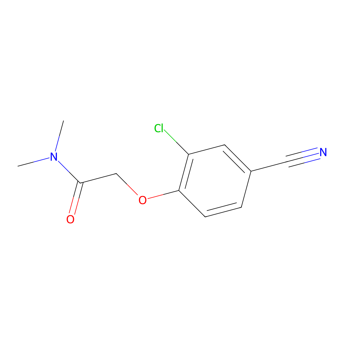 2-(2-chloro-4-cyanophenoxy)-N,N-dimethylacetamide molecular structure, CAS 1240698-90-1