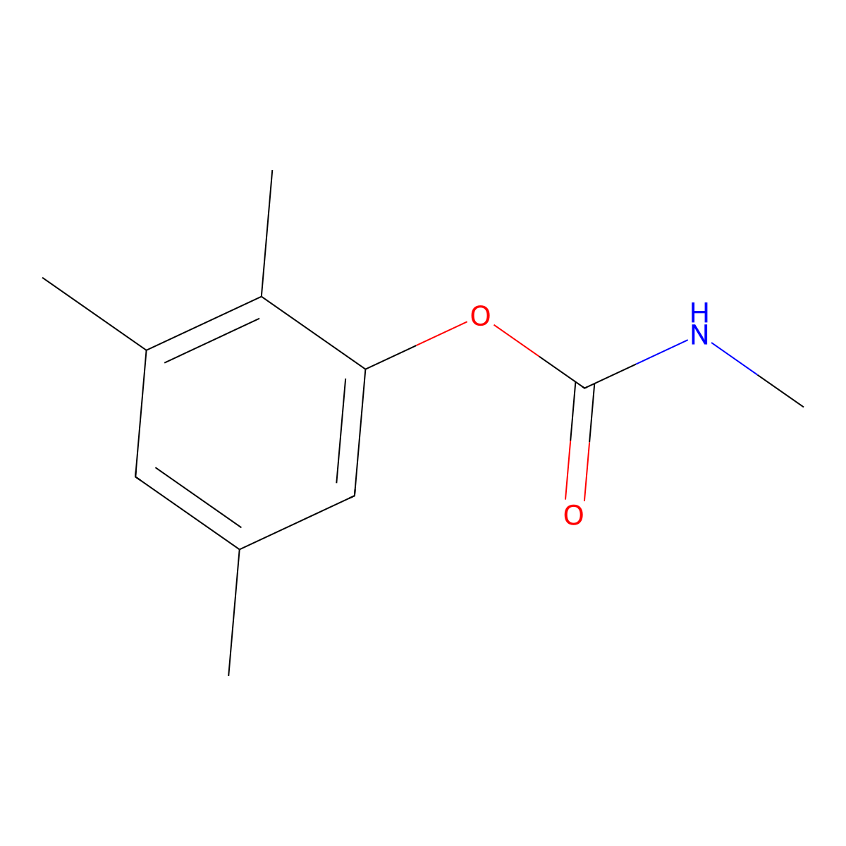 2,3,5-Trimethylphenyl Methylcarbamate molecular structure, CAS 12407-86-2