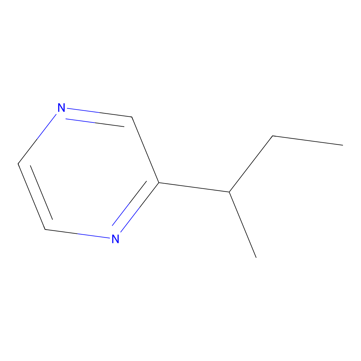 2-Sec-butylpyrazine molecular structure, CAS 124070-52-6