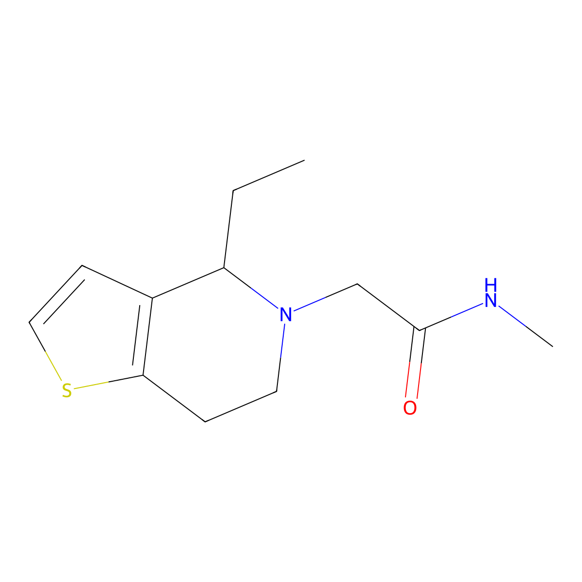 2-{4-ethyl-4H,5H,6H,7H-thieno[3,2-c]pyridin-5-yl}-N-methylacetamide molecular structure, CAS 1240716-15-7