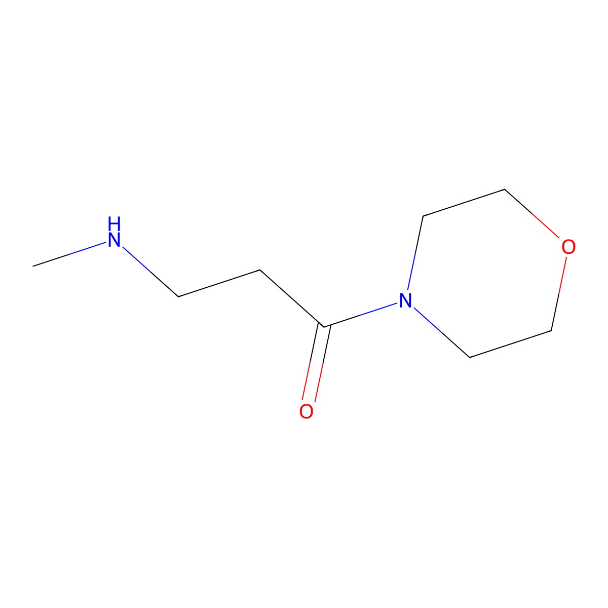3-(Methylamino)-1-morpholinopropan-1-one molecular structure, CAS 124072-63-5