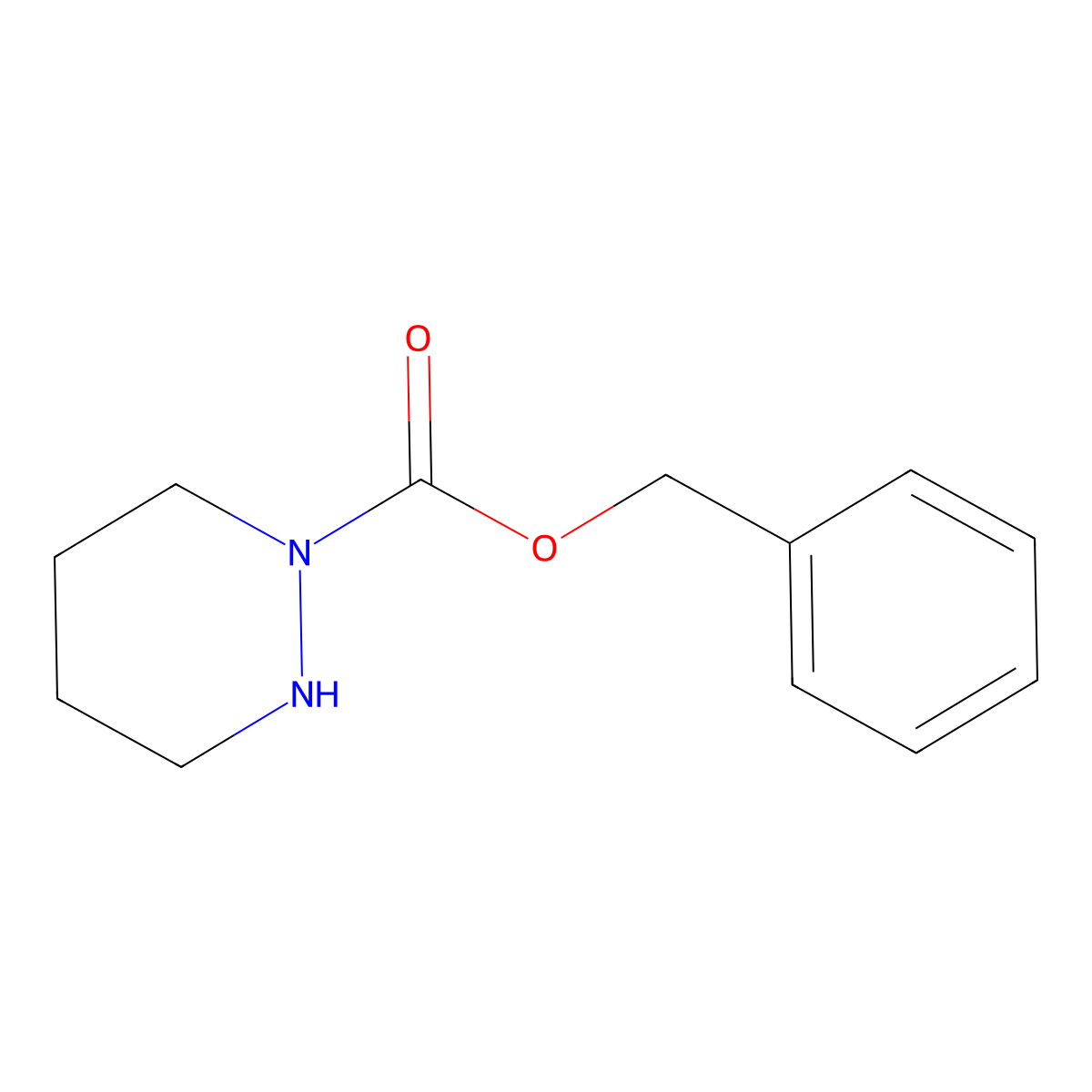 Benzyl tetrahydropyridazine-1(2H)-carboxylate molecular structure, CAS 124072-88-4