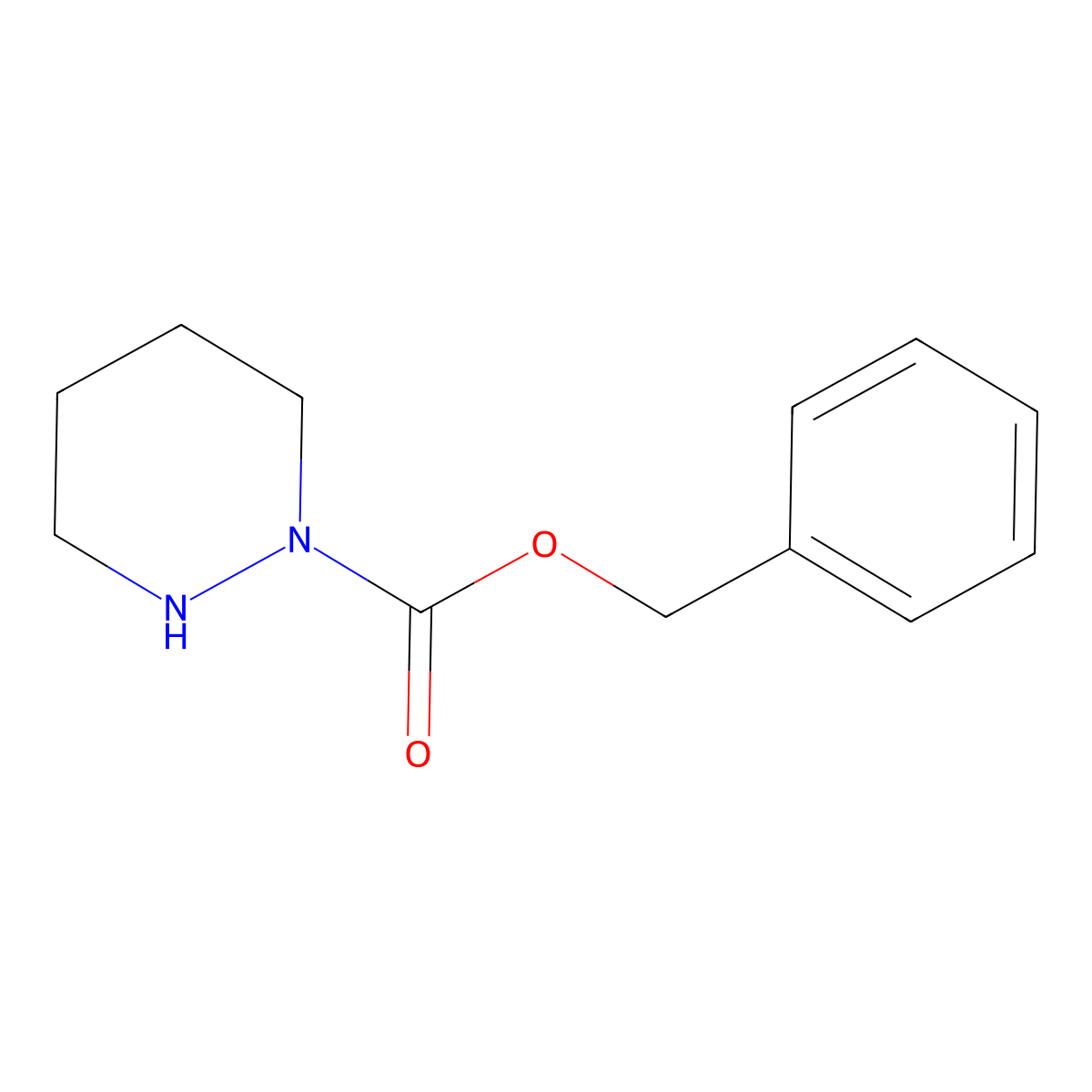 Benzyl tetrahydropyridazine-1(2H)-carboxylate molecular structure, CAS 124072-88-4