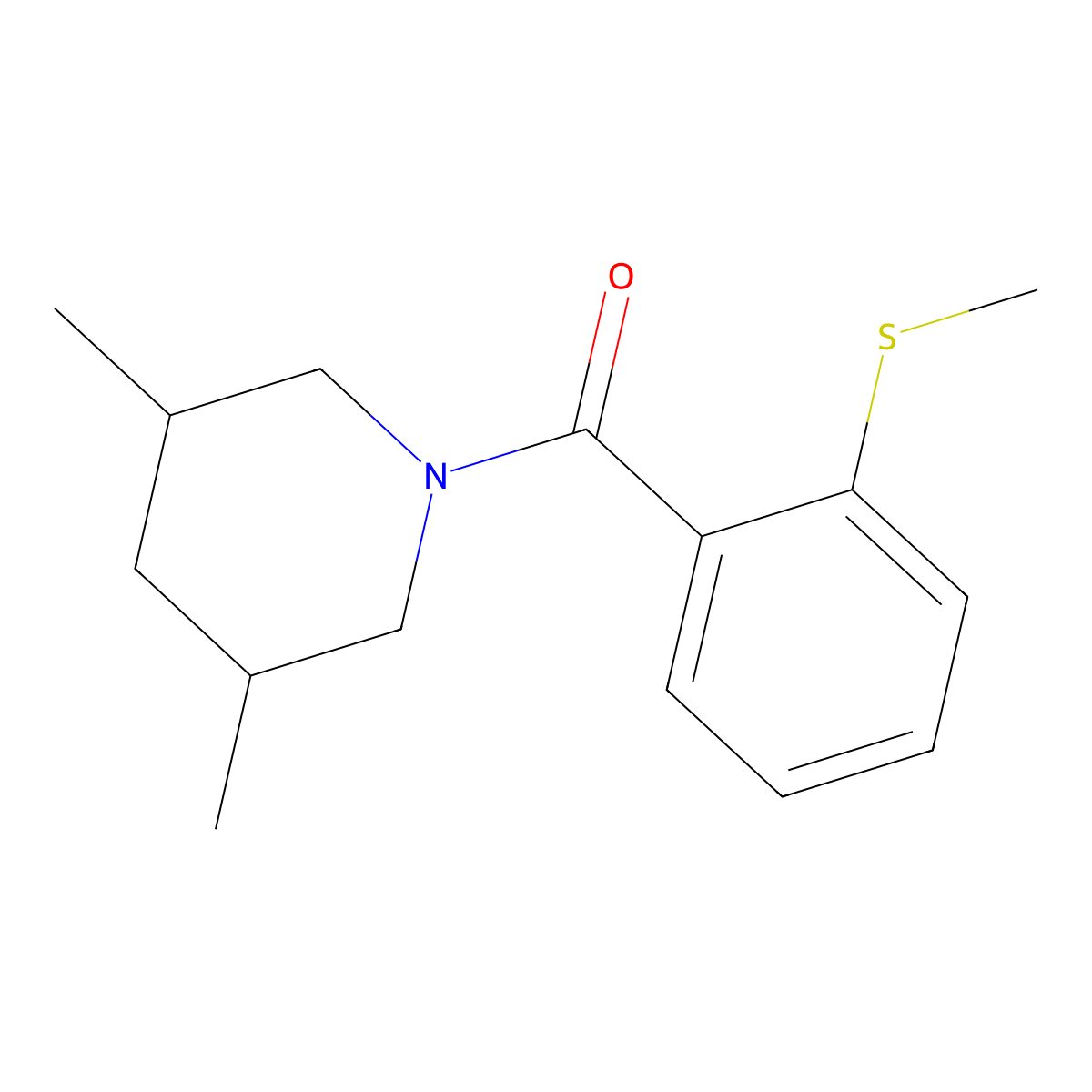 (3,5-Dimethyl-1-piperidinyl)[2-(methylthio)phenyl]methanone molecular structure, CAS 1240723-87-8