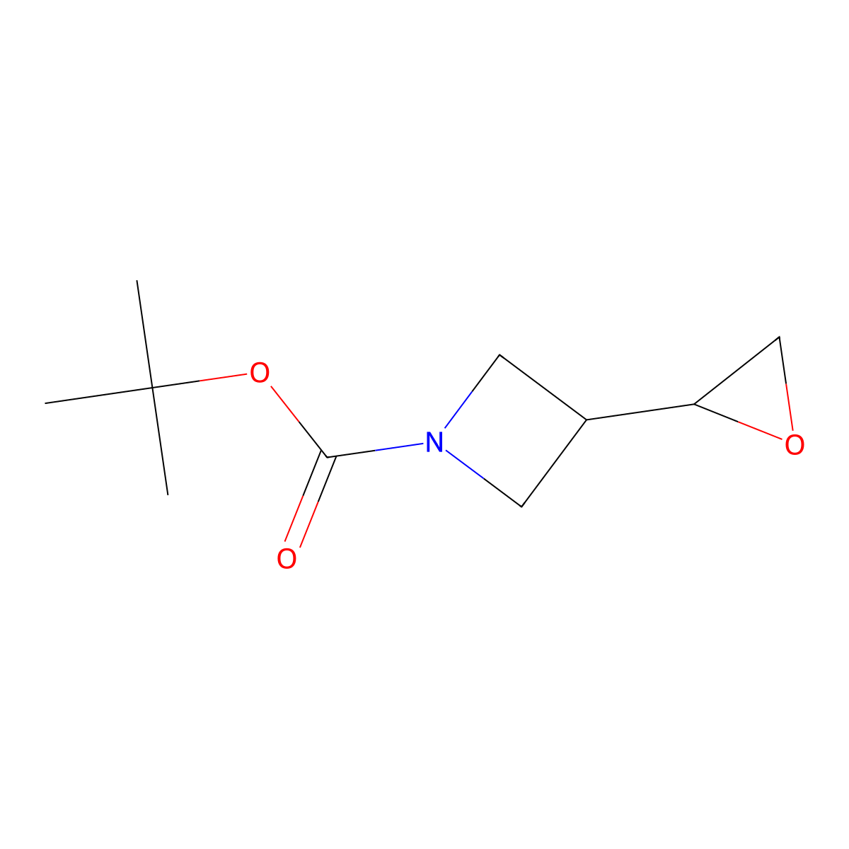 Tert-butyl 3-(oxiran-2-yl)azetidine-1-carboxylate molecular structure, CAS 1240725-46-5