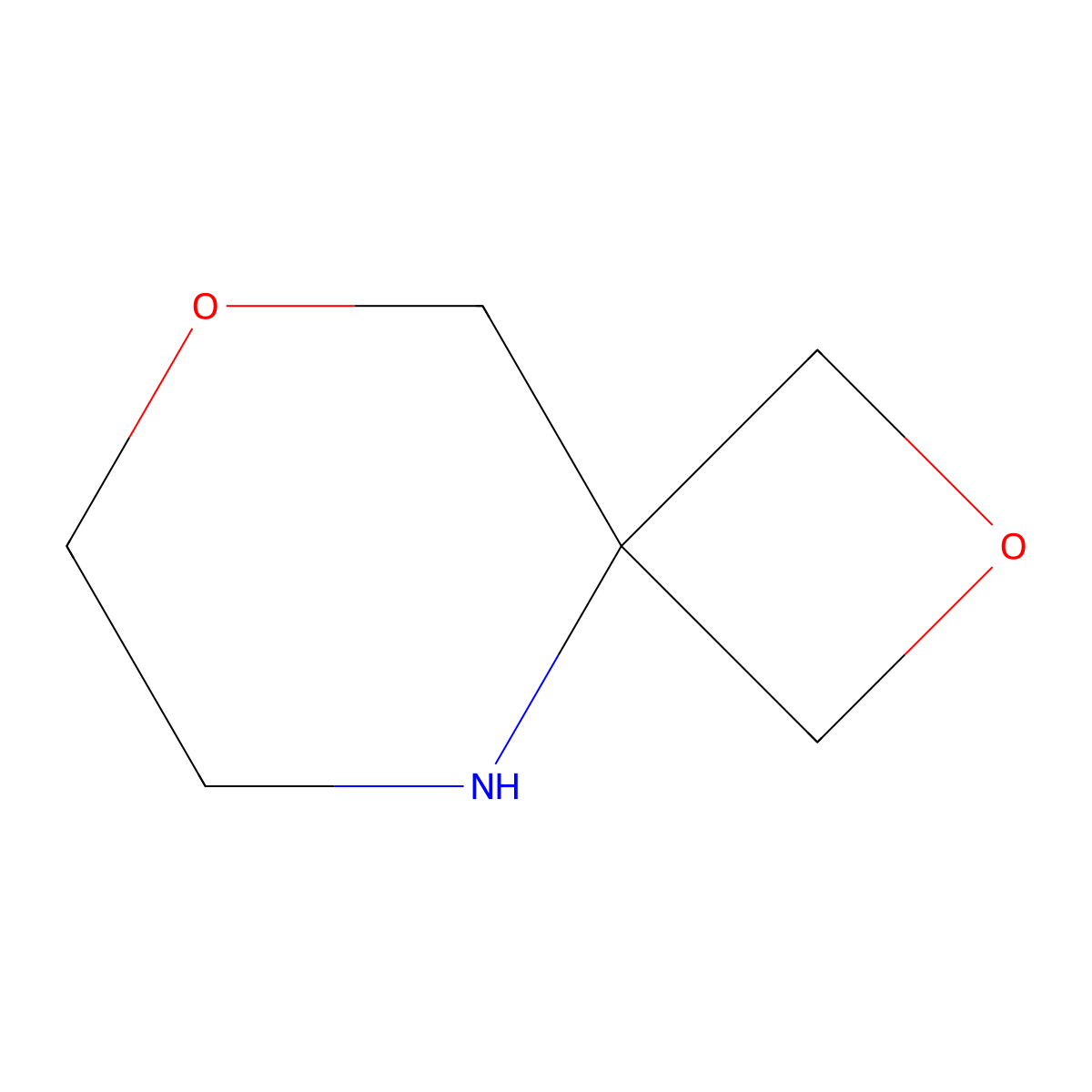 2,8-Dioxa-5-azaspiro(3.5)nonane molecular structure, CAS 1240725-47-6