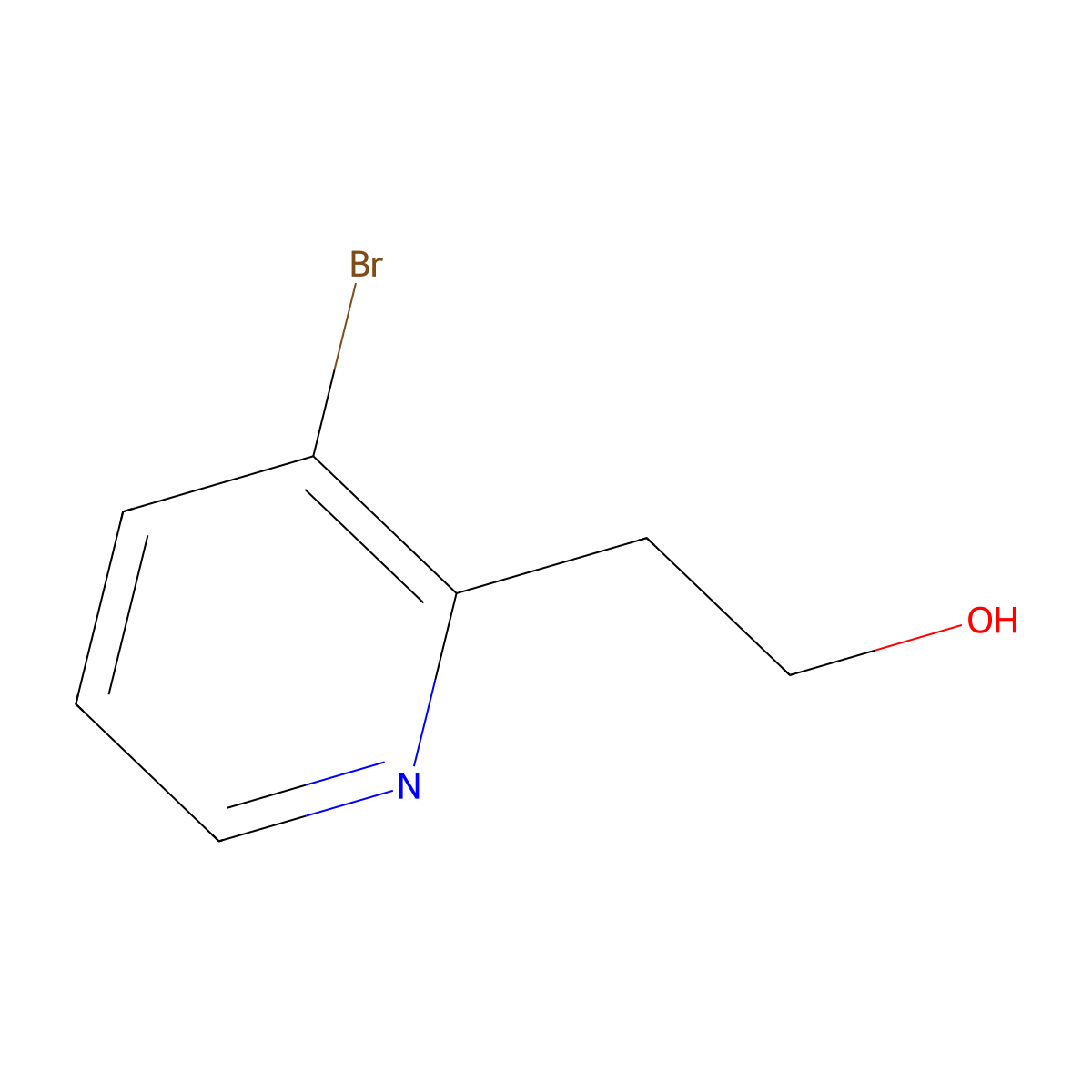 3-Bromo-2-pyridineethanol molecular structure, CAS 1240725-65-8