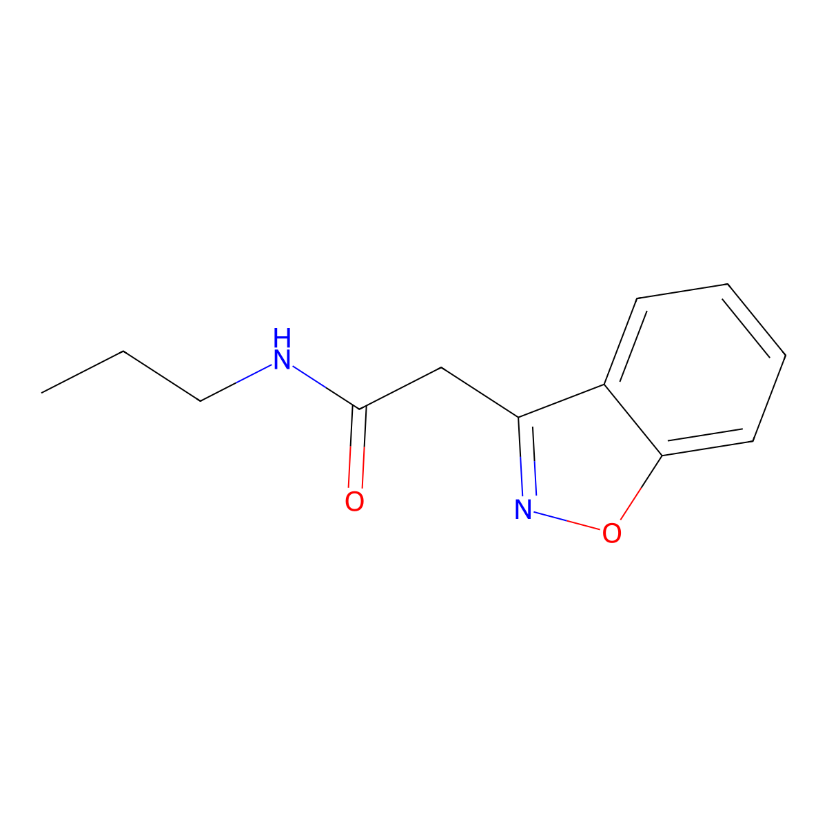 2-(Benzo[d]isoxazol-3-yl)-N-propylacetamide molecular structure, CAS 1240751-12-5