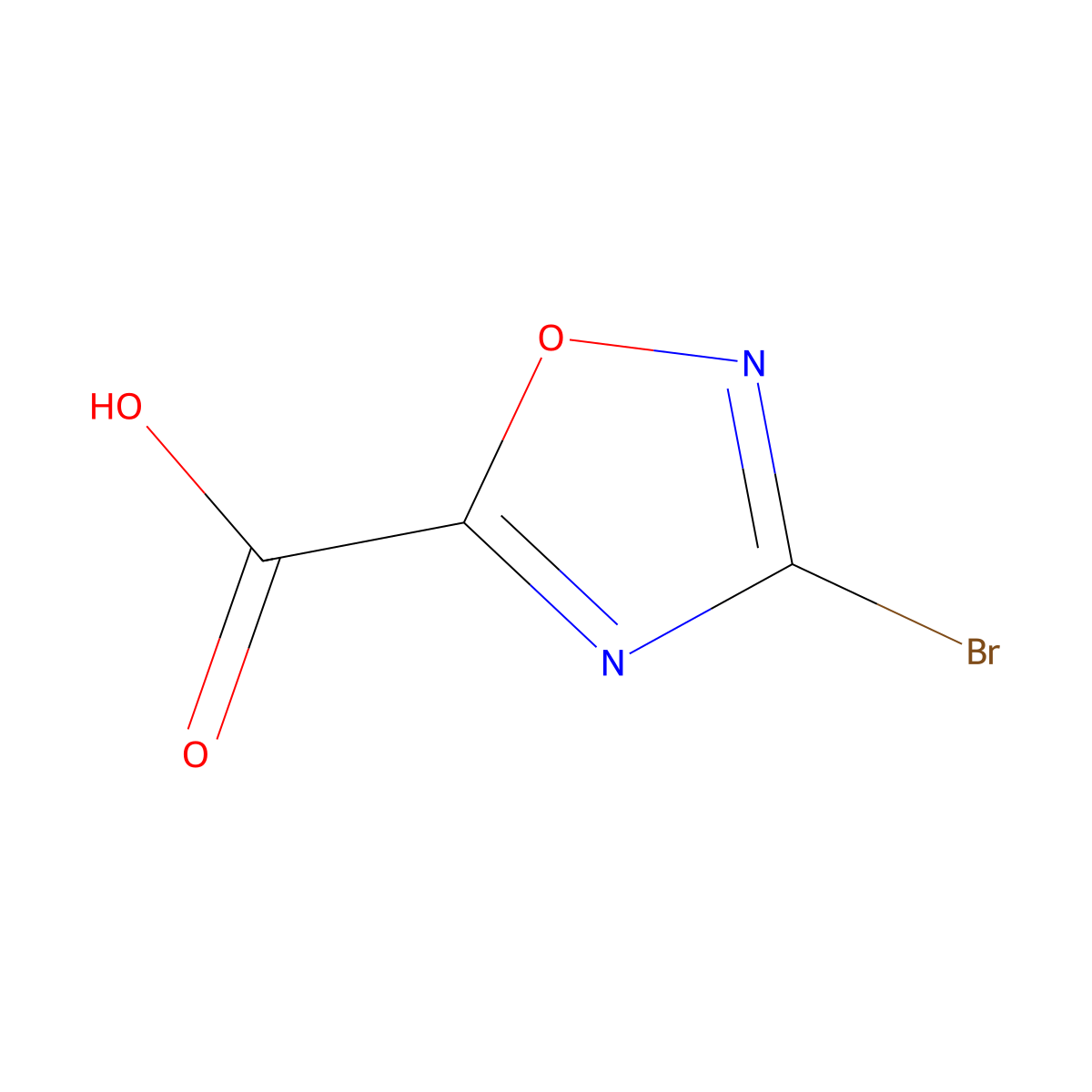 3-Bromo-1,2,4-oxadiazole-5-carboxylic acid molecular structure, CAS 1240783-12-3