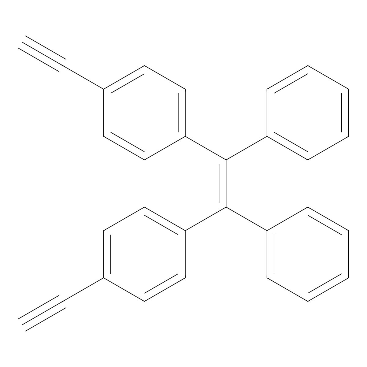 1,2-Bis(4-ethynylphenyl)-1,2-diphenylethene molecular structure, CAS 1240785-42-5