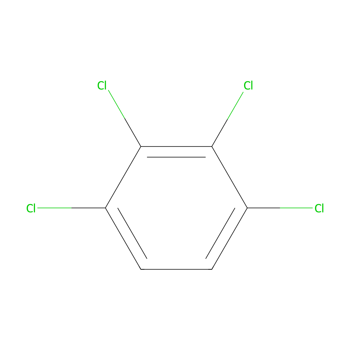 1,2,3,4-Tetrachlorobenzene molecular structure, CAS 12408-10-5