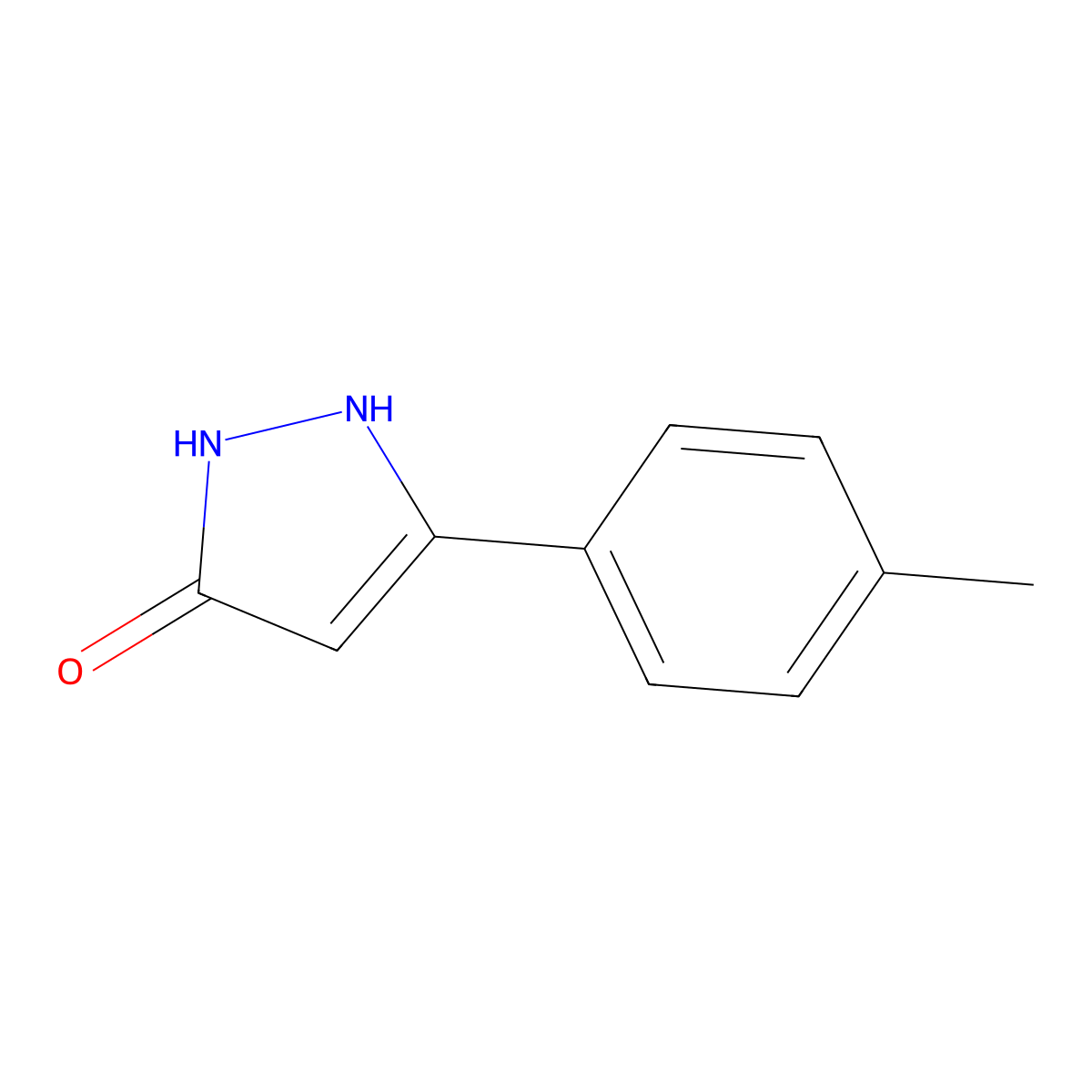 3-p-tolyl-1H-pyrazol-5-ol molecular structure, CAS 124083-42-7
