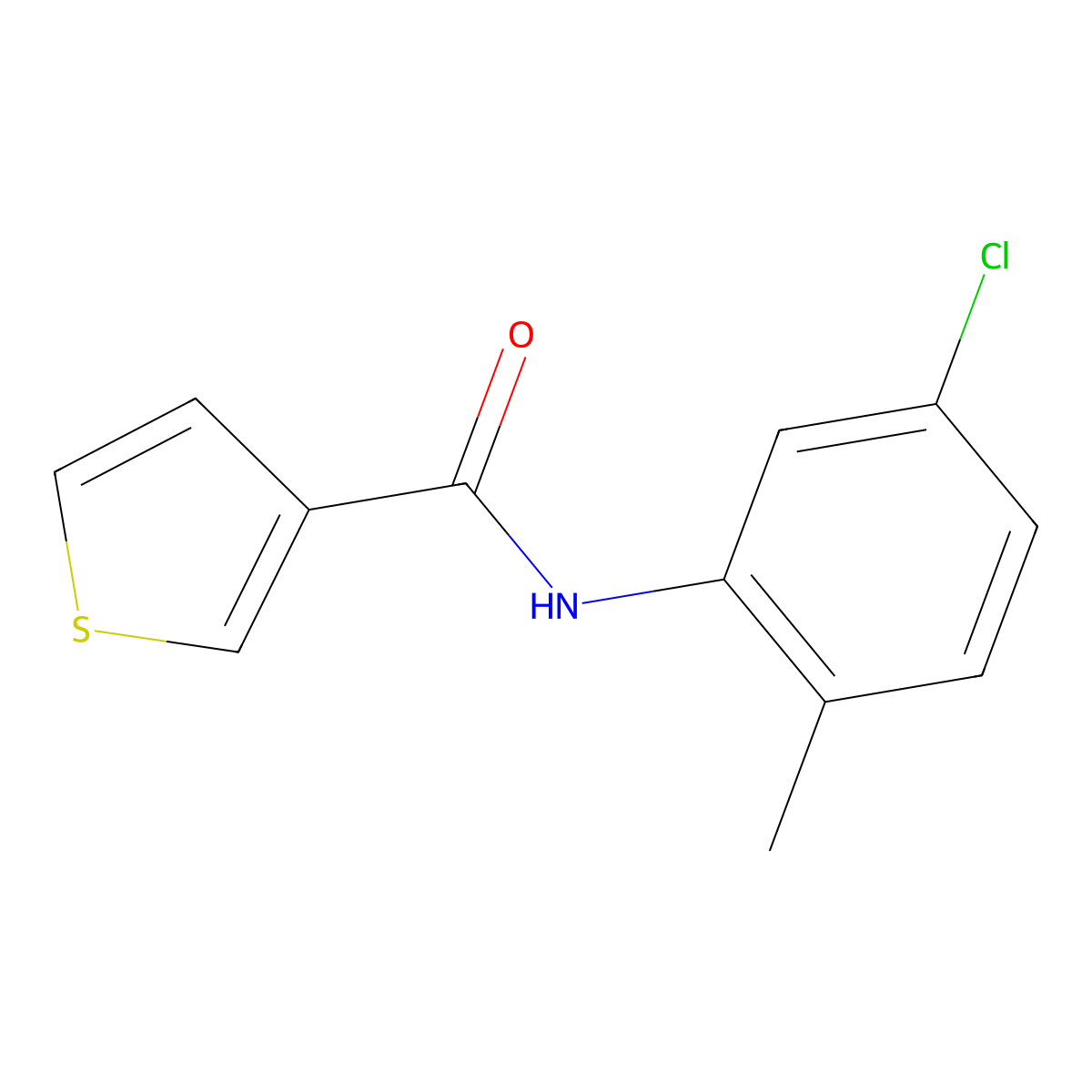 N-(5-chloro-2-methylphenyl)thiophene-3-carboxamide molecular structure, CAS 1240833-20-8