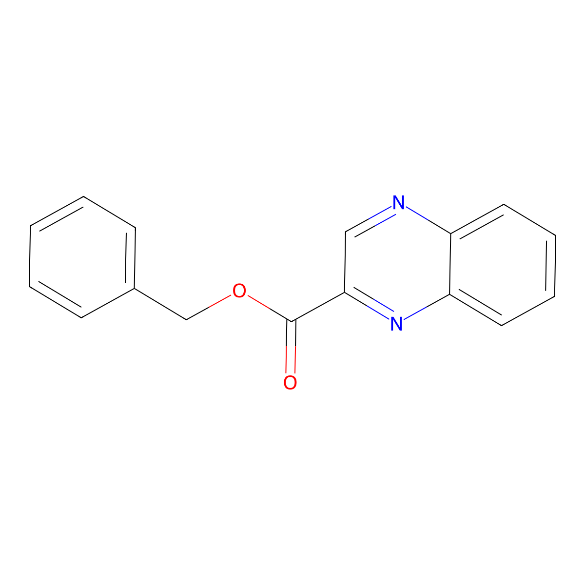 Benzyl quinoxaline-2-carboxylate molecular structure, CAS 1240842-74-3
