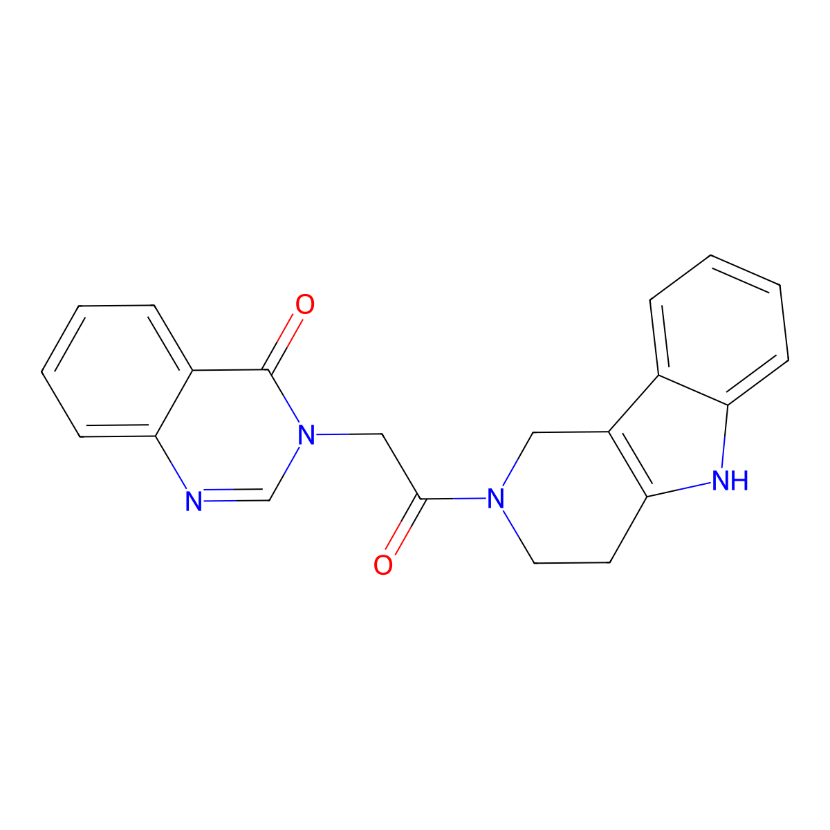 3-[2-oxo-2-(1,3,4,5-tetrahydro-2H-pyrido[4,3-b]indol-2-yl)ethyl]quinazolin-4(3H)-one molecular structure, CAS 1240874-97-8