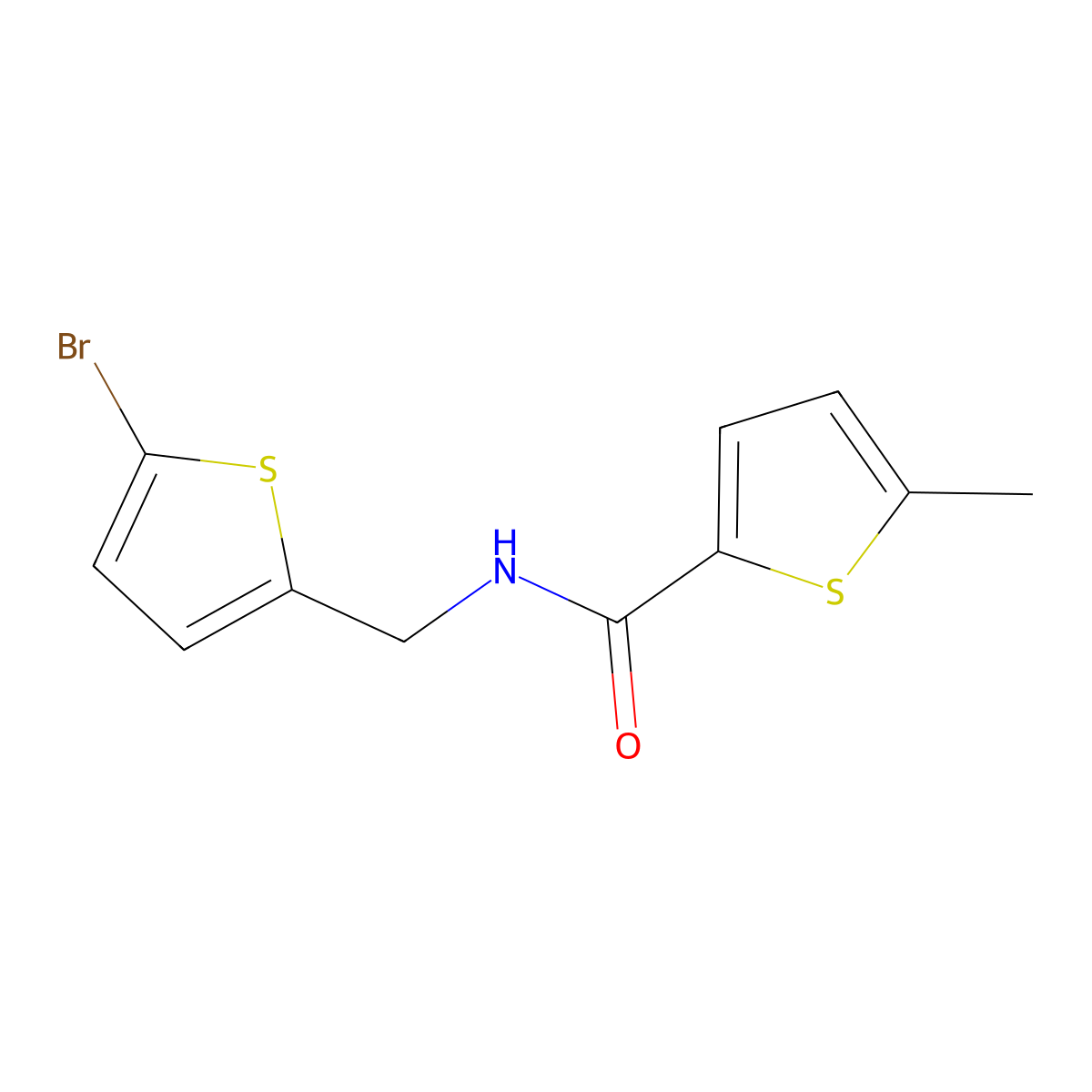 n-((5-Bromothiophen-2-yl)methyl)-5-methylthiophene-2-carboxamide molecular structure, CAS 1240879-15-5