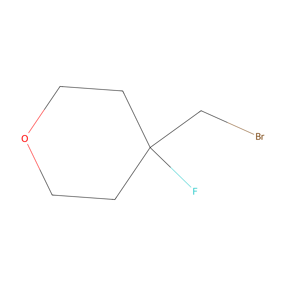 4-(Bromomethyl)-4-fluorooxane molecular structure, CAS 1240951-88-5