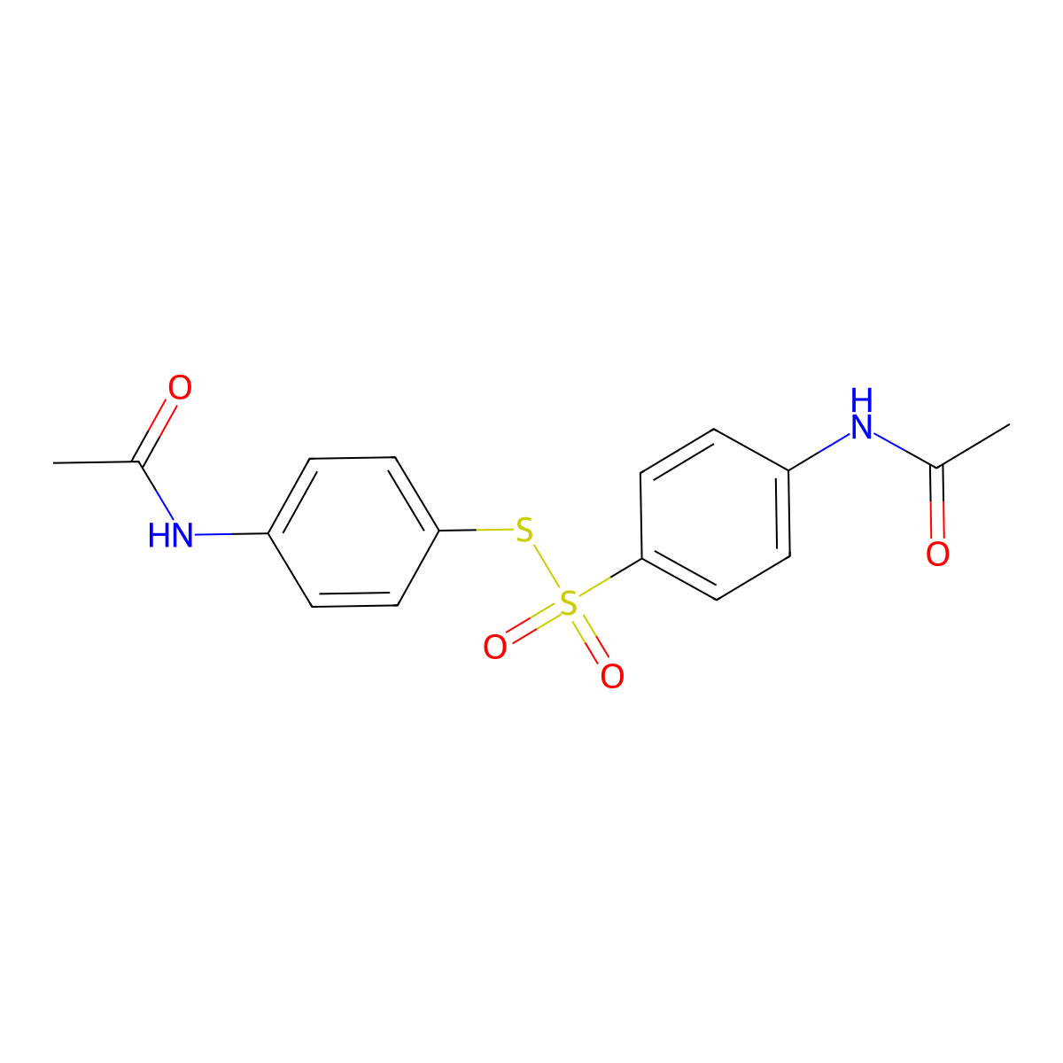 S-(4-(Acetylamino)phenyl) 4-(acetylamino)benzenesulfonothioate molecular structure, CAS 1241-00-5