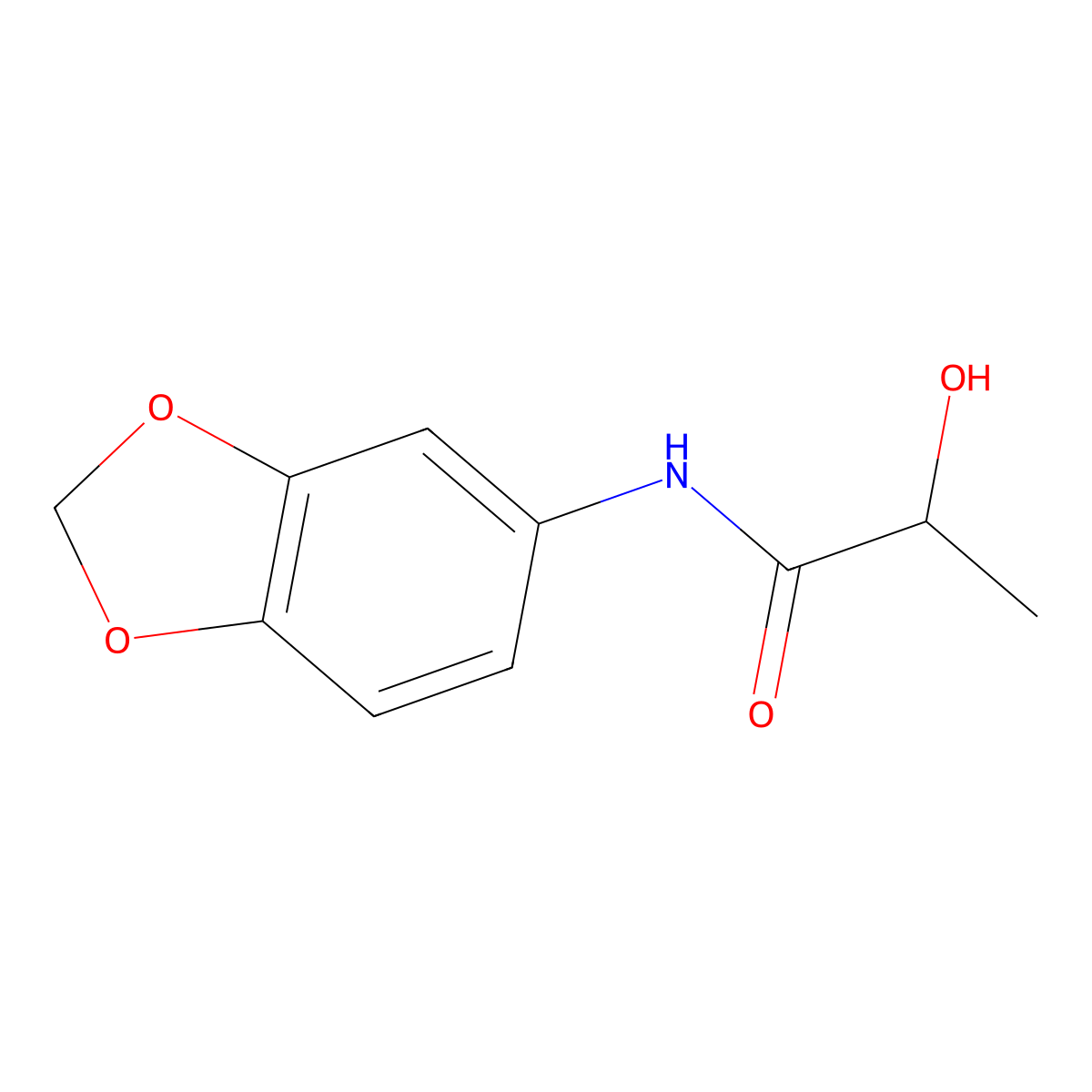 N-(2H-1,3-benzodioxol-5-yl)-2-hydroxypropanamide molecular structure, CAS 1241040-16-3