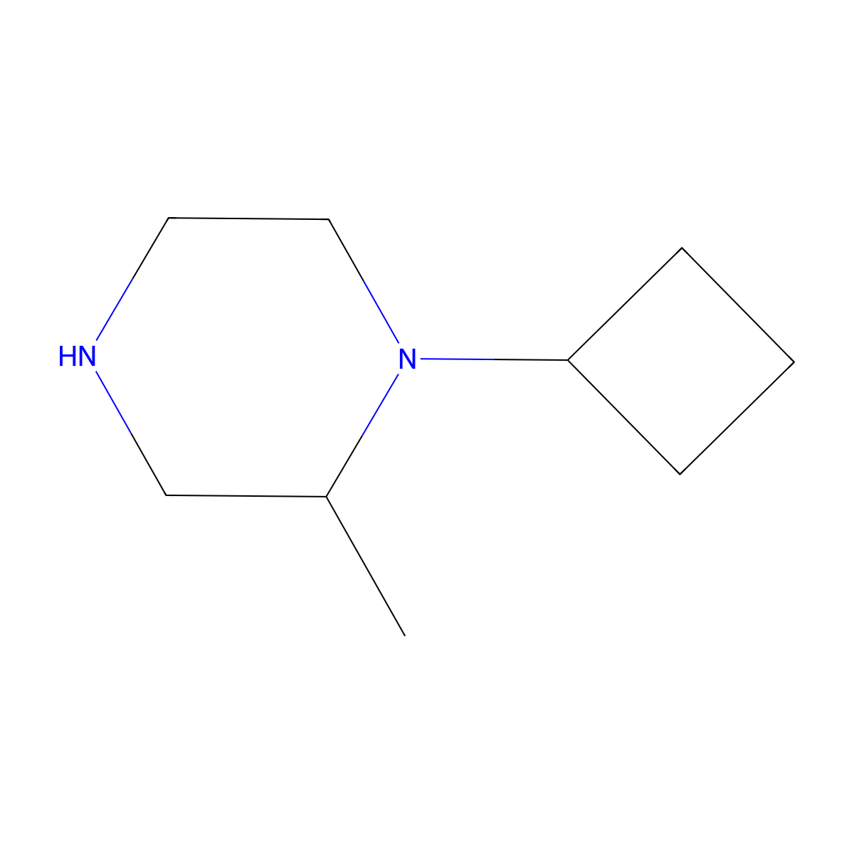 (2R)-1-cyclobutyl-2-methylpiperazine molecular structure, CAS 1241093-83-3