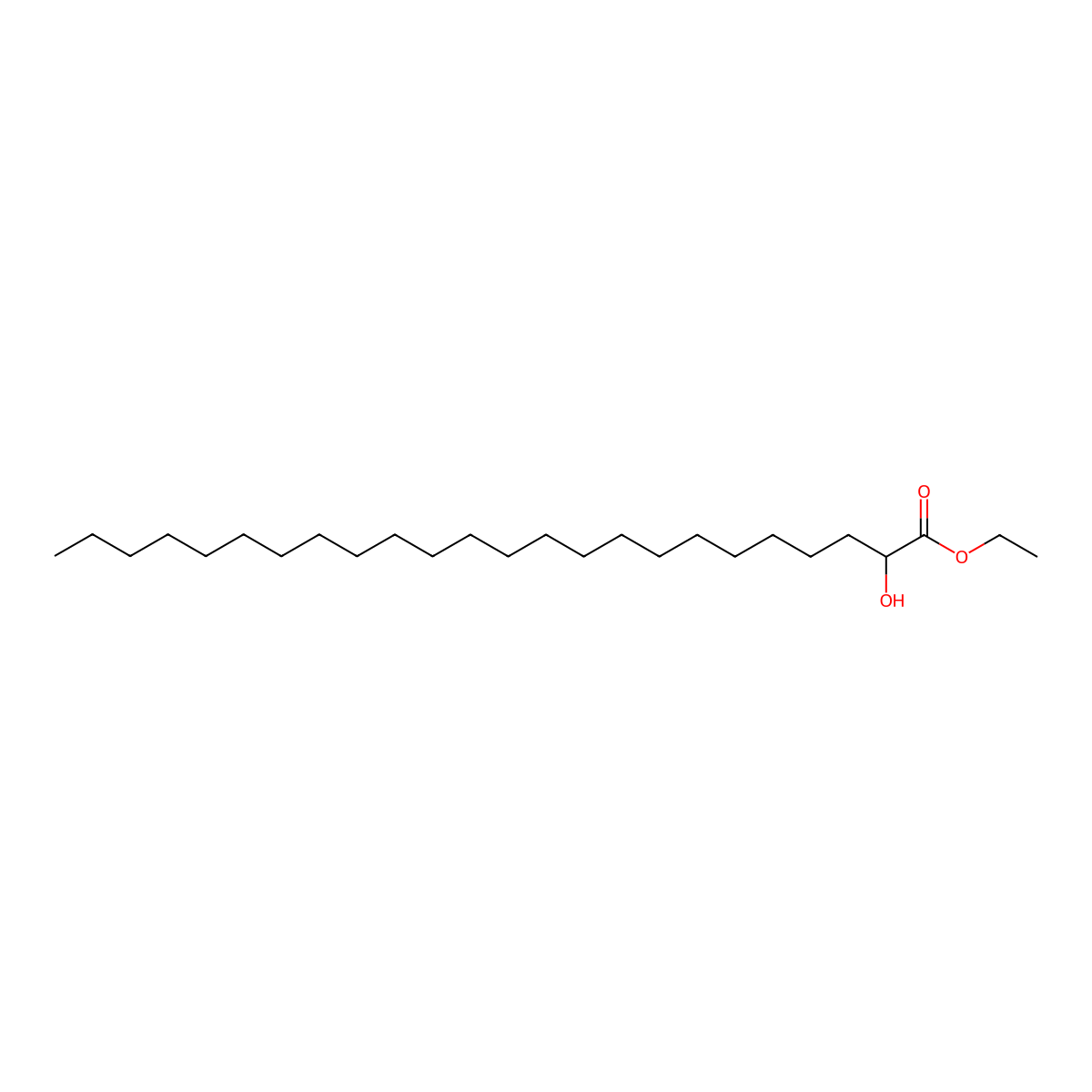 2-Hydroxytetracosanoic acid ethyl ester molecular structure, CAS 124111-47-3