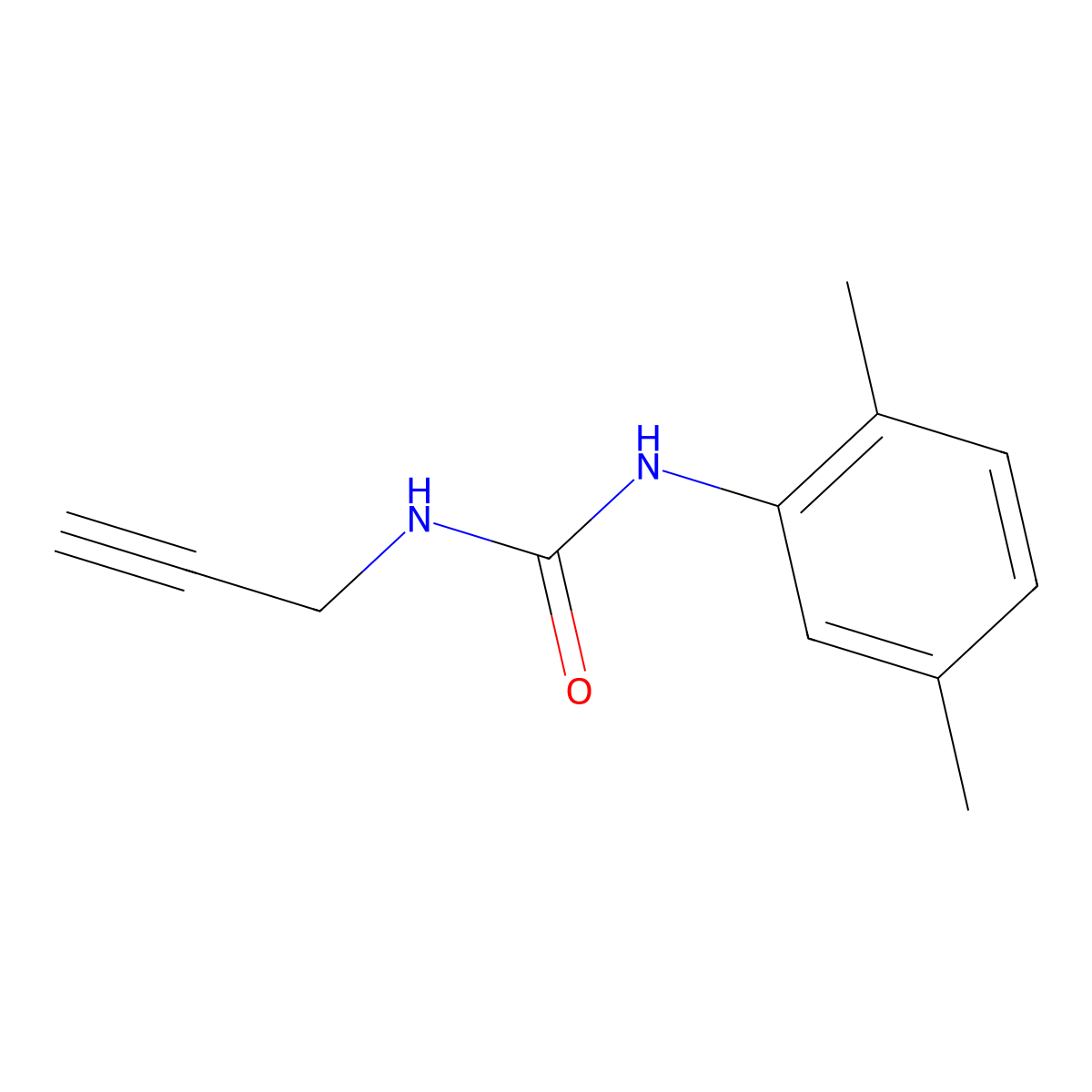 1-(2,5-Dimethylphenyl)-3-(prop-2-yn-1-yl)urea molecular structure, CAS 1241200-63-4