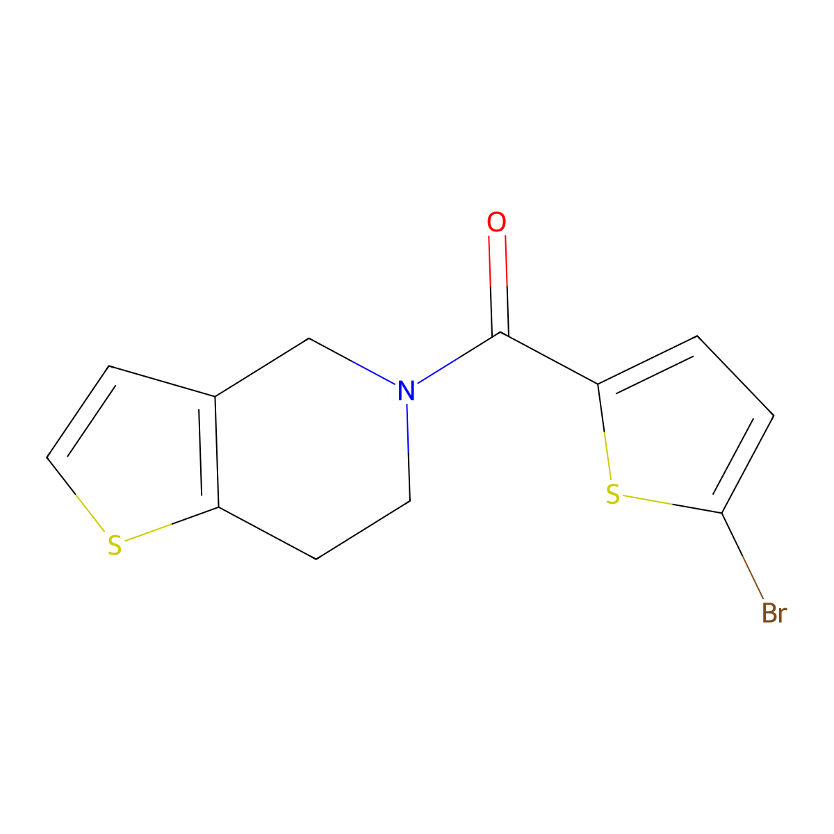 (5-Bromothiophen-2-yl)(6,7-dihydrothieno[3,2-c]pyridin-5(4h)-yl)methanone molecular structure, CAS 1241232-31-4