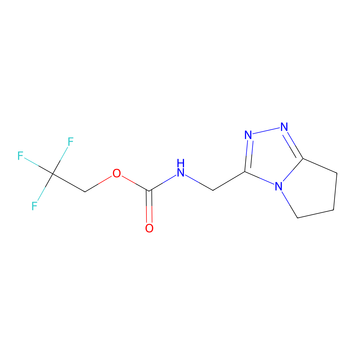 2,2,2-trifluoroethyl N-{5H,6H,7H-pyrrolo[2,1-c][1,2,4]triazol-3-ylmethyl}carbamate molecular structure, CAS 1241245-03-3