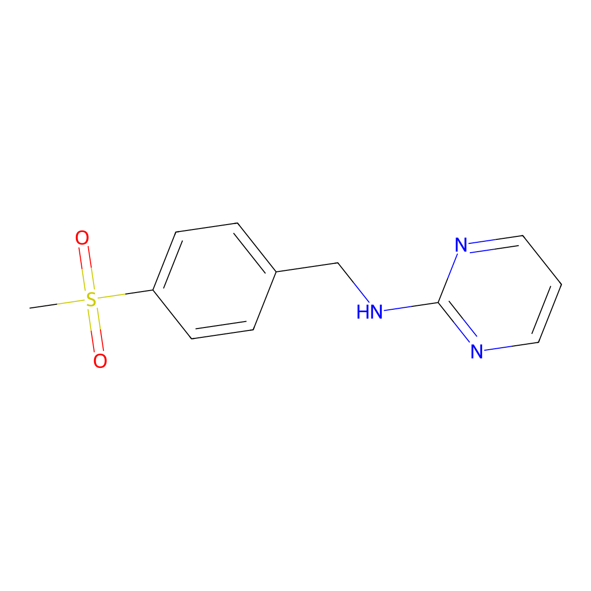 n-(4-(Methylsulfonyl)benzyl)pyrimidin-2-amine molecular structure, CAS 1241270-35-8