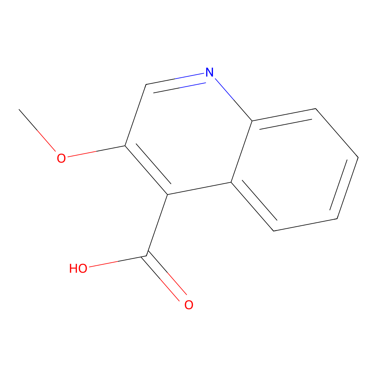 3-Methoxyquinoline-4-carboxylic acid molecular structure, CAS 1241386-37-7