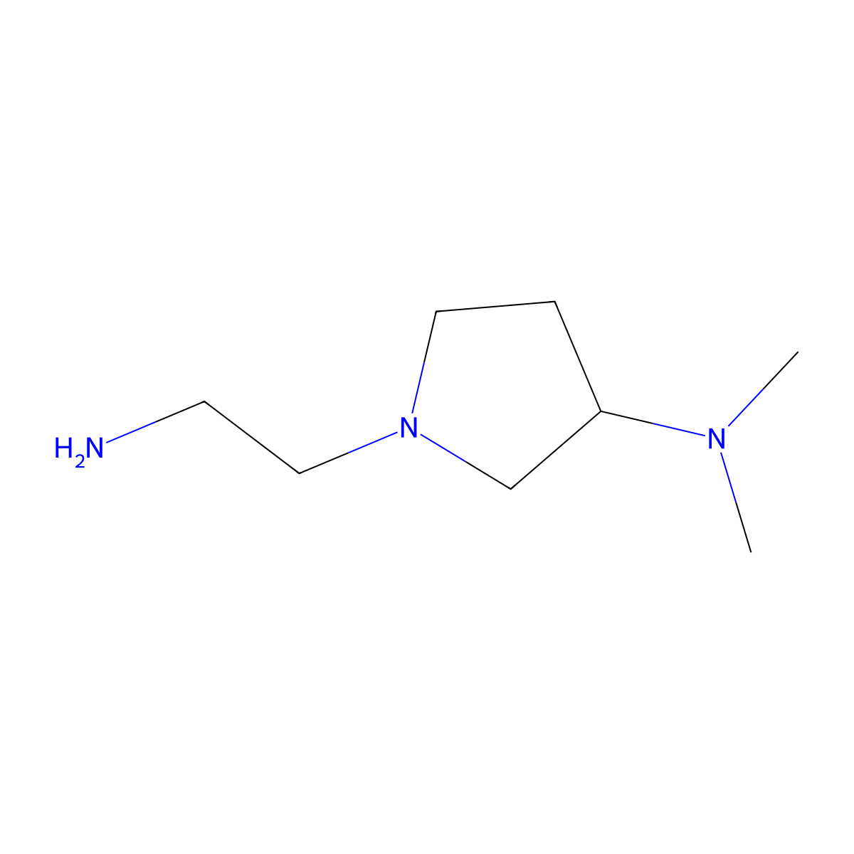 [(S)-1-(2-Amino-ethyl)-pyrrolidin-3-yl]-dimethyl-amine molecular structure, CAS 1241386-50-4