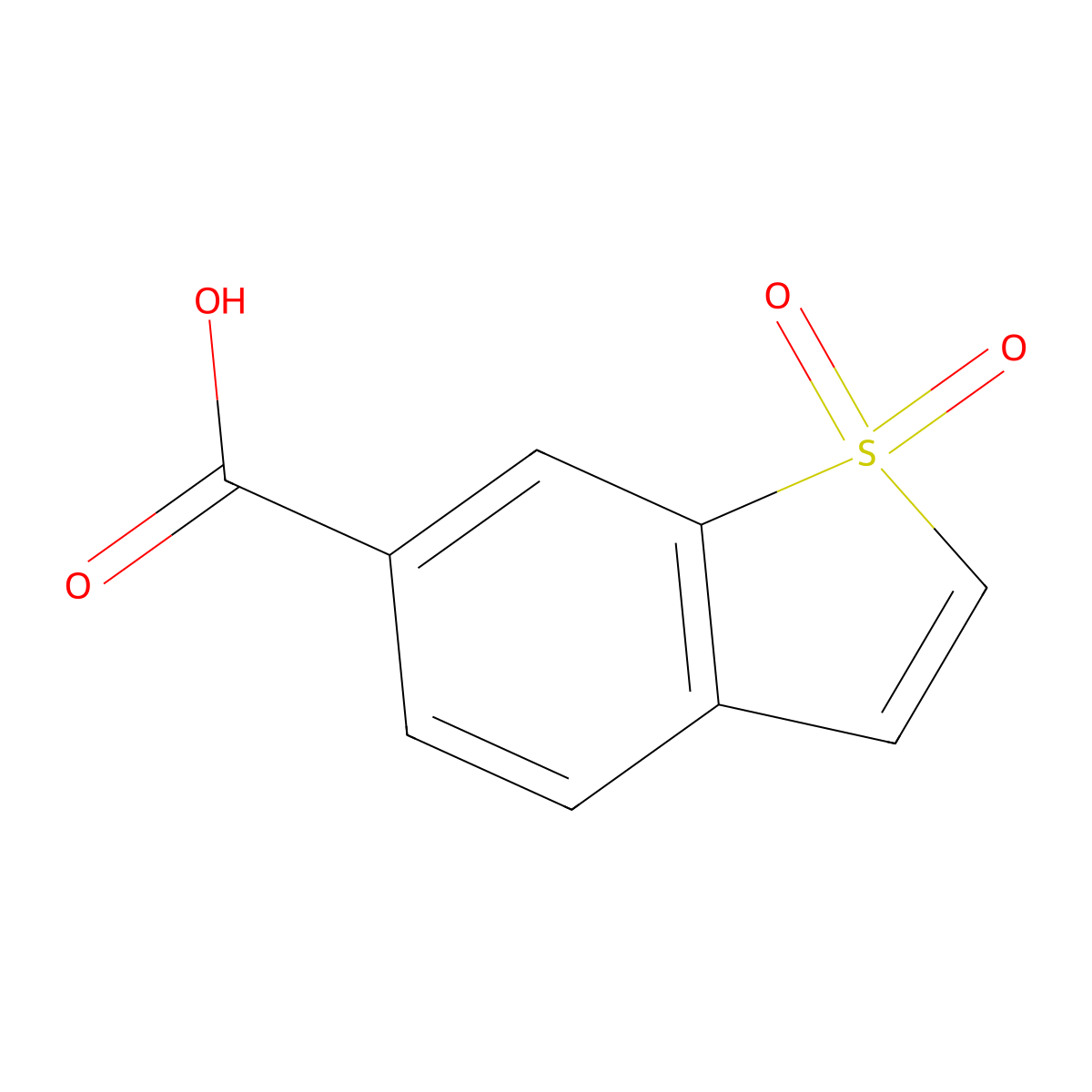 1,1-Dioxo-1lambda6-benzothiophene-6-carboxylic acid molecular structure, CAS 1241392-47-1