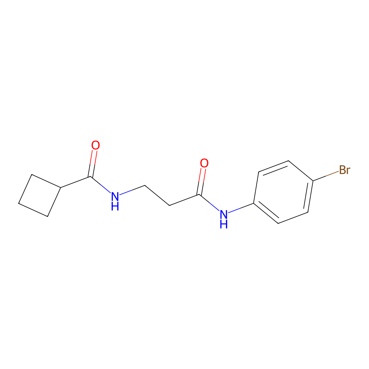 N-(4-bromophenyl)-3-(cyclobutylformamido)propanamide molecular structure, CAS 1241479-21-9