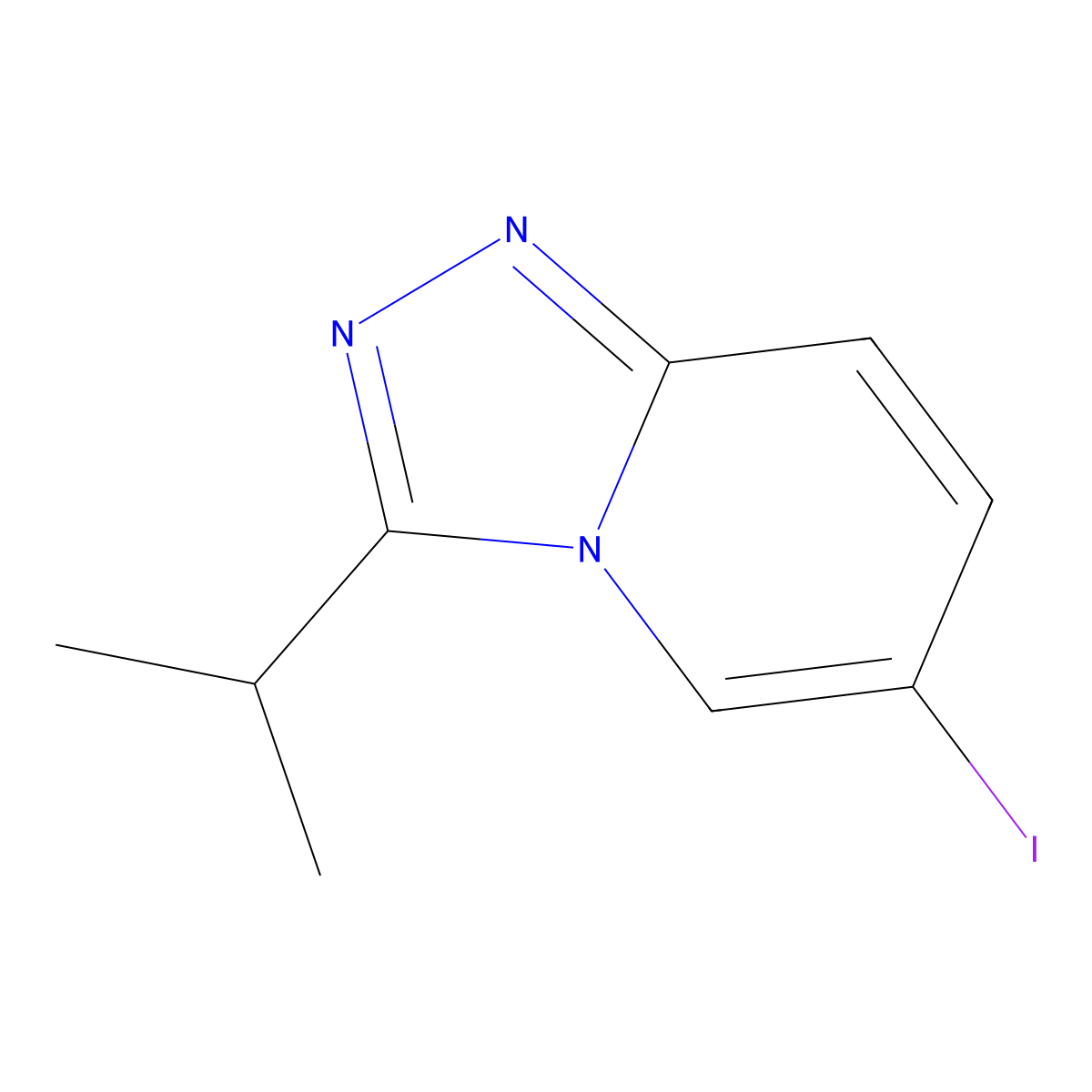 6-Iodo-3-isopropyl-[1,2,4]triazolo[4,3-a]pyridine molecular structure, CAS 1241507-66-3