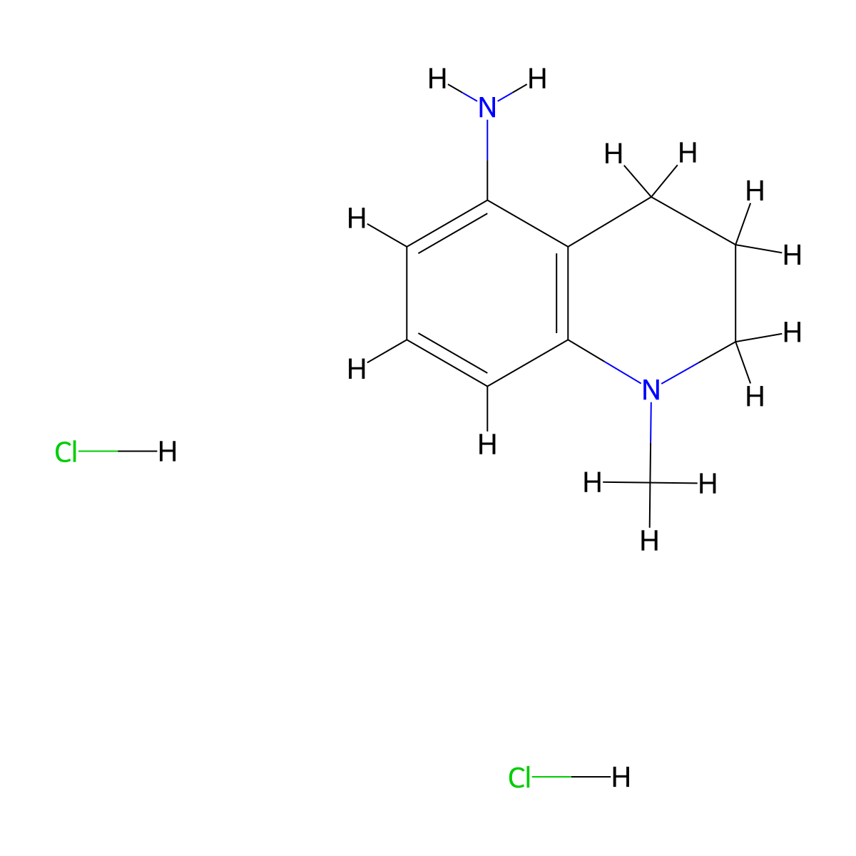1-Methyl-1,2,3,4-tetrahydroquinolin-5-amine dihydrochloride molecular structure, CAS 1241525-00-7