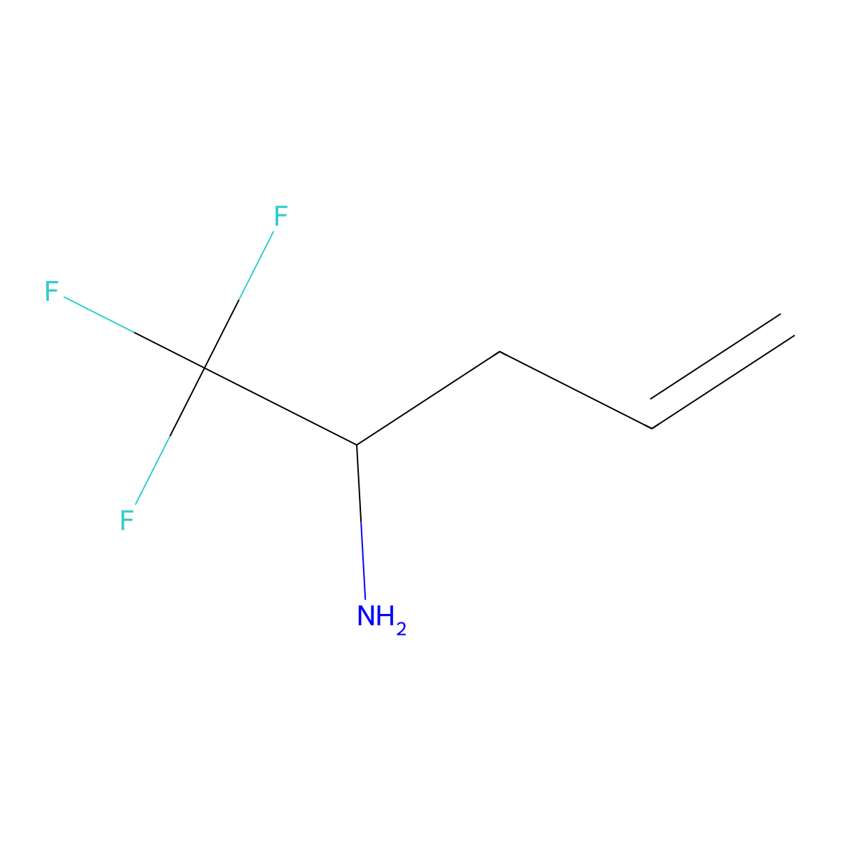 (S)-1,1,1-Trifluoropent-4-en-2-amine molecular structure, CAS 1241540-54-4