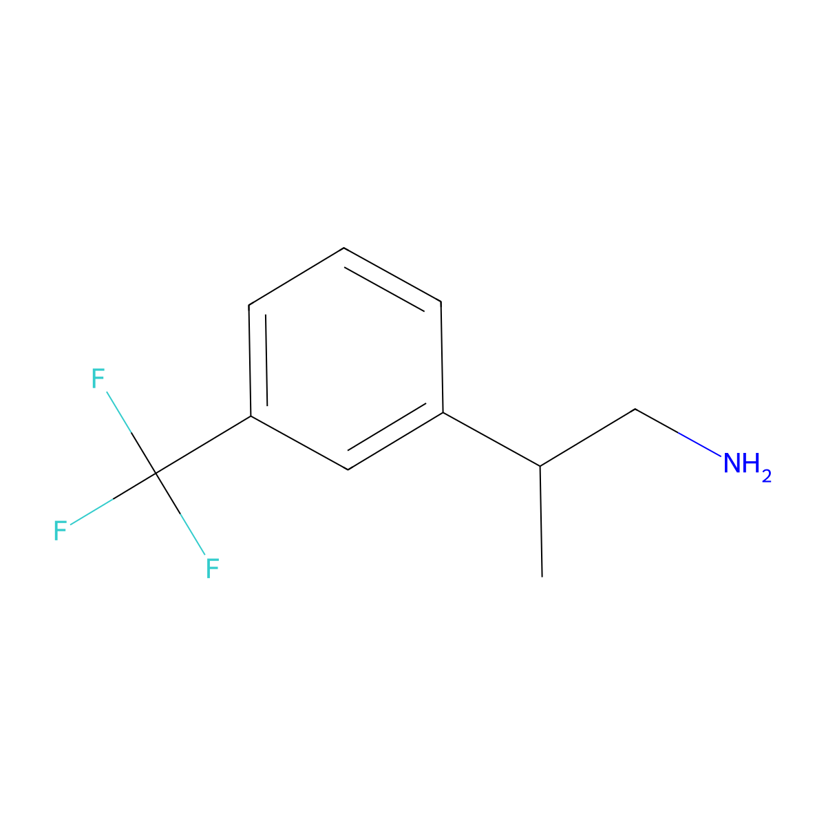 2-[3-(Trifluoromethyl)phenyl]propan-1-amine molecular structure, CAS 124166-12-7