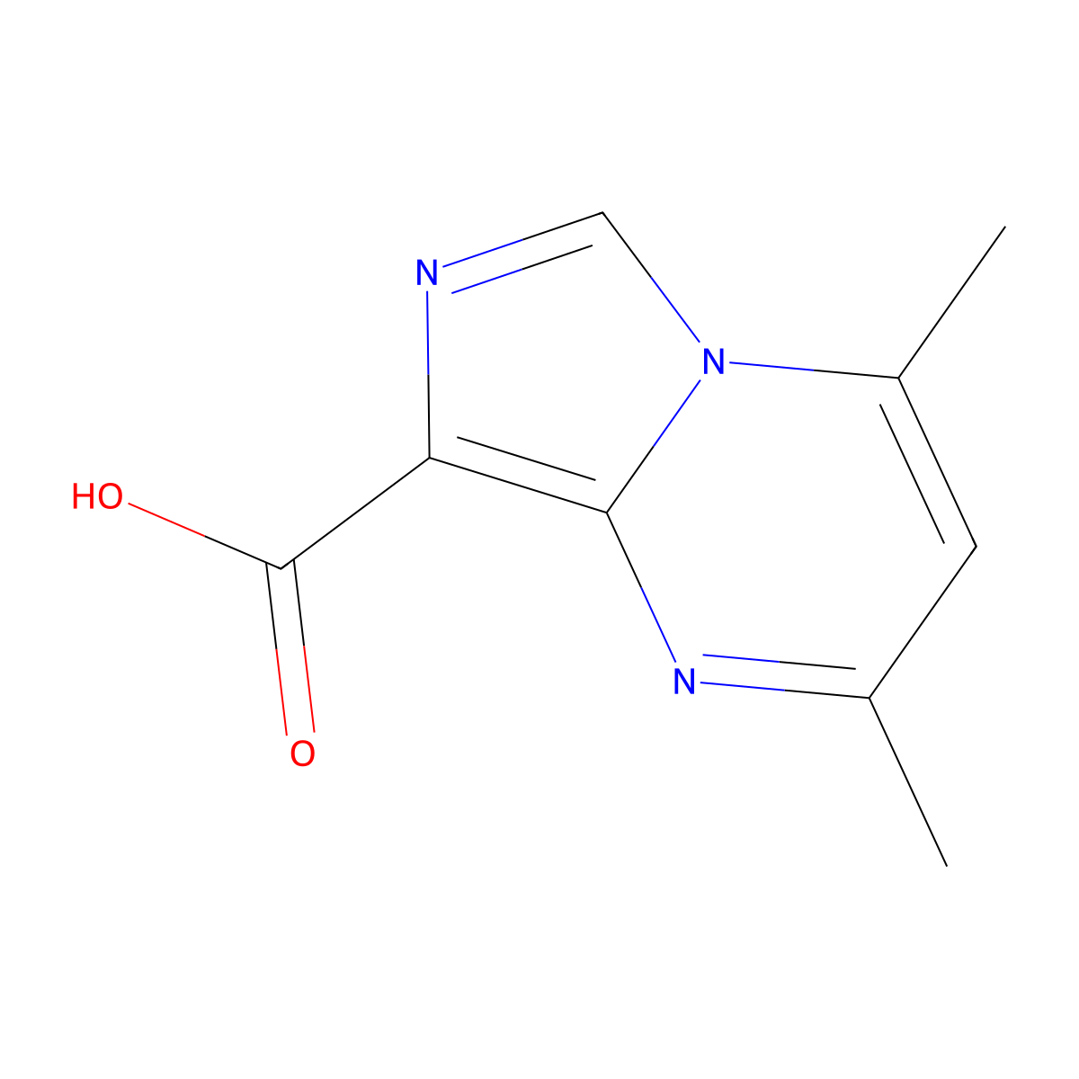 2,4-Dimethylimidazo[1,5-a]pyrimidine-8-carboxylic acid molecular structure, CAS 124166-45-6