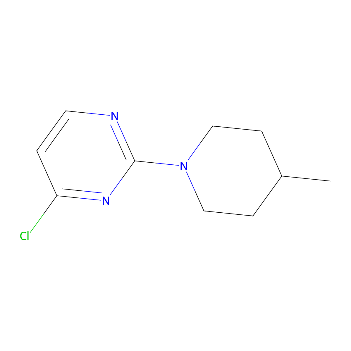 4-Chloro-2-(4-methylpiperidin-1-YL)pyrimidine molecular structure, CAS 1241669-82-8