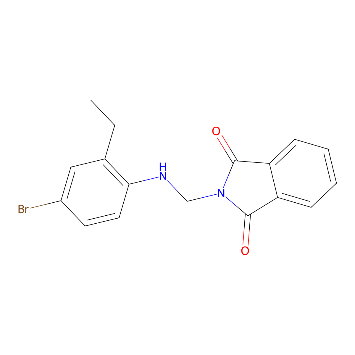 2-{[(4-Bromo-2-ethylphenyl)amino]methyl}-1H-isoindole-1,3(2H)-dione molecular structure, CAS 1241674-55-4