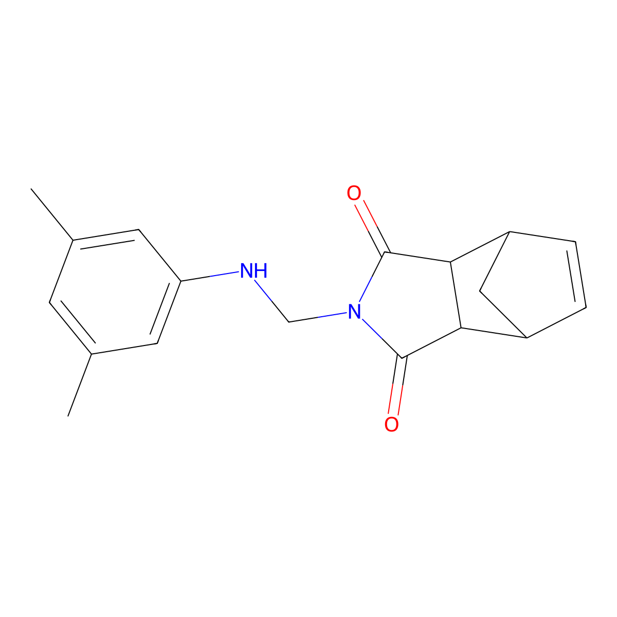 2-{[(3,5-Dimethylphenyl)amino]methyl}-3a,4,7,7a-tetrahydro-1H-4,7-methanoisoindole-1,3-dione molecular structure, CAS 1241674-88-3