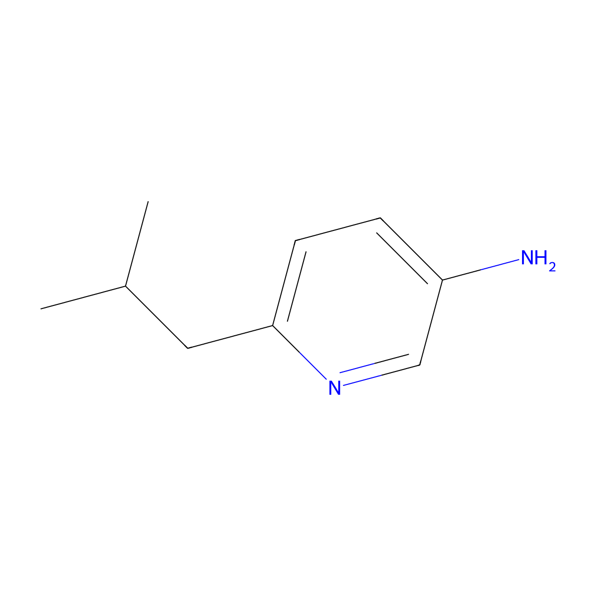 6-Isobutylpyridin-3-amine molecular structure, CAS 1241675-03-5