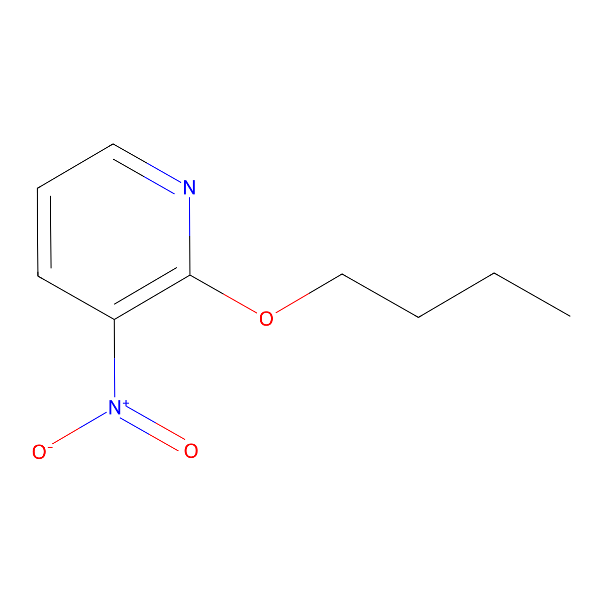 2-Butoxy-3-nitro-pyridine molecular structure, CAS 1241675-35-3