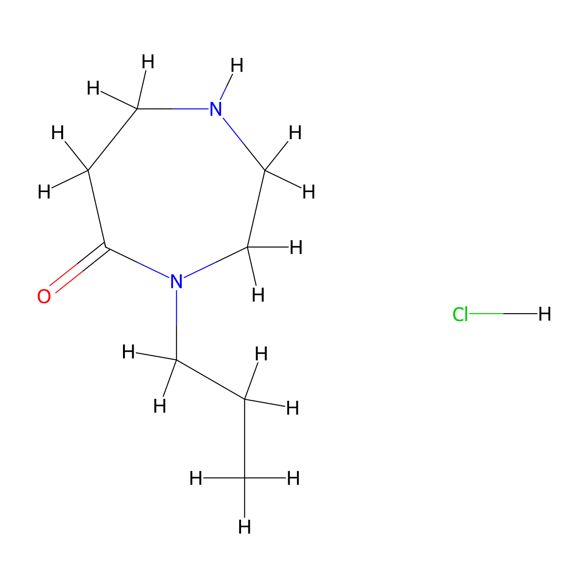 4-Propyl-1,4-diazepan-5-one hydrochloride molecular structure, CAS 1241675-80-8