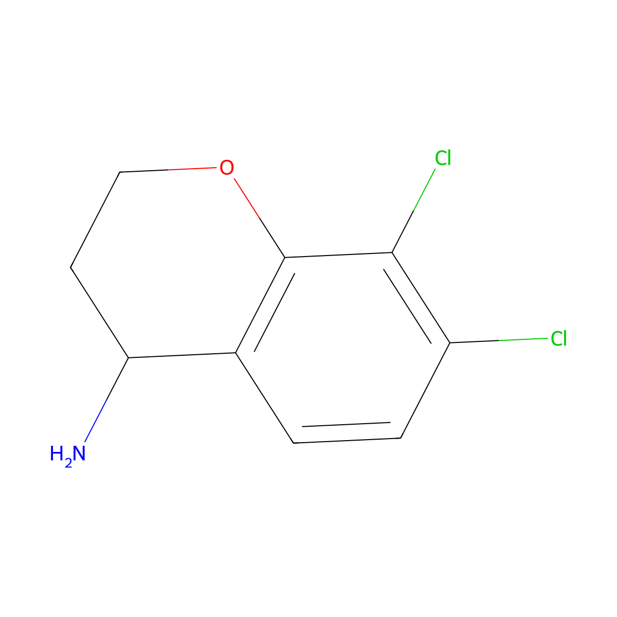 (S)-7,8-Dichlorochroman-4-amine molecular structure, CAS 1241676-85-6