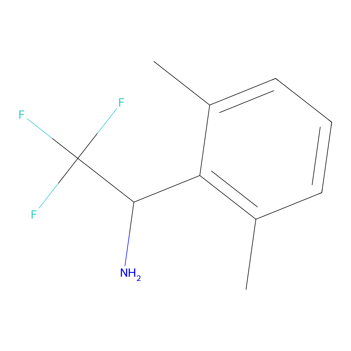 (1R)-1-(2,6-Dimethylphenyl)-2,2,2-trifluoroethanamine molecular structure, CAS 1241676-88-9