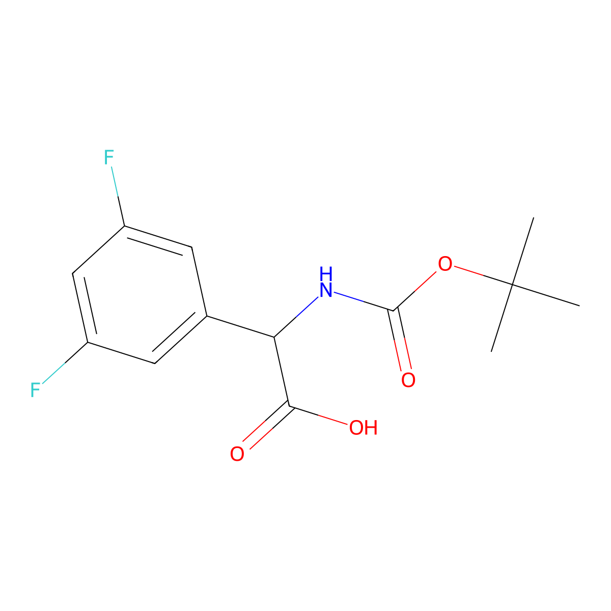 Boc-D-Phg(3,5-F2)-OH molecular structure, CAS 1241677-76-8