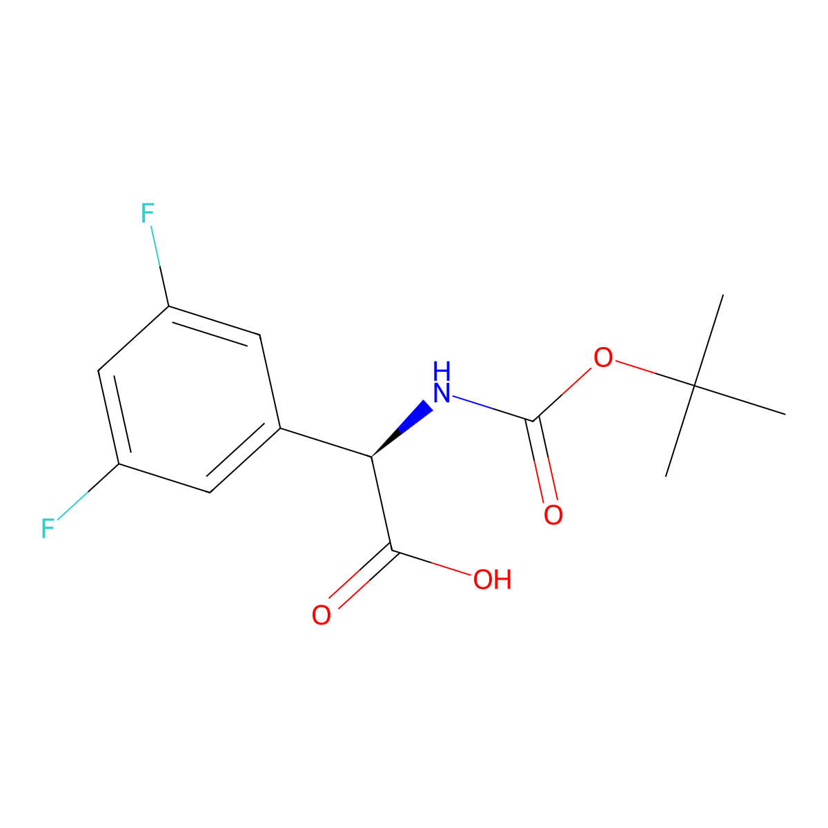 Boc-D-Phg(3,5-F2)-OH molecular structure, CAS 1241677-76-8